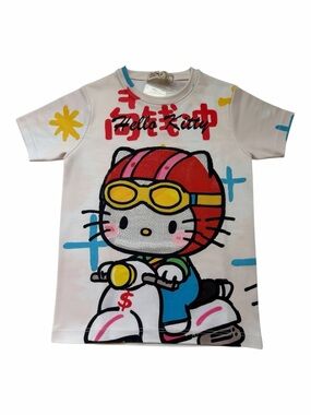 Girls Hello Kitty Graphic Tee | Size 2 | New | Peach Skin Fabric